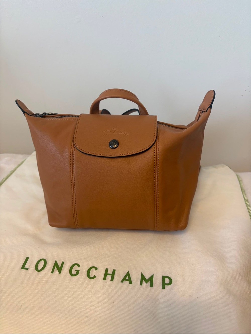 Cuir beige backpack